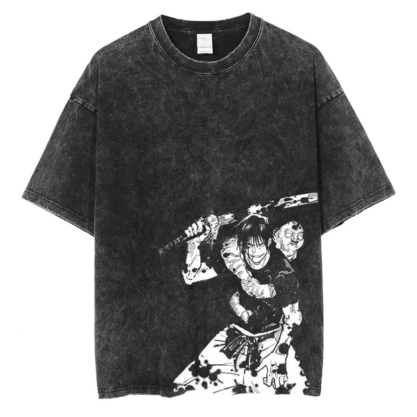 T-Shirt Streetwear Vintage Fushiguro Toji - Jujutsu Kaisen