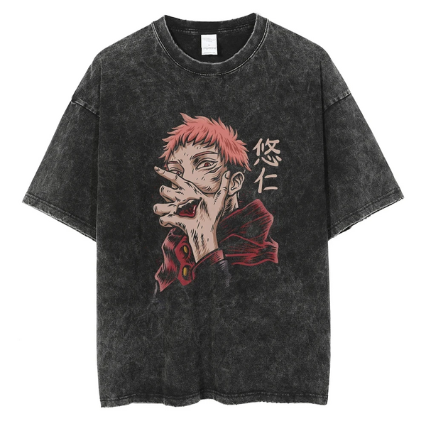 T-Shirt Streetwear Vintage Sukuna/Yuji - Jujutsu Kaisen