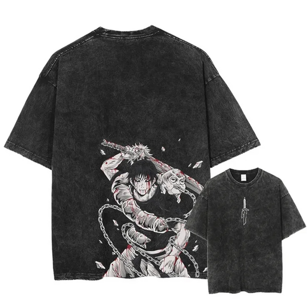 T-Shirt Streetwear Vintage Fushiguro Toji - Jujutsu Kaisen