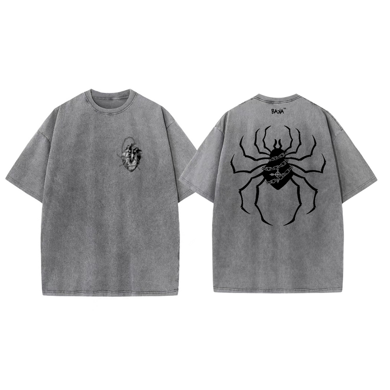 Oversized Streetwear T-Shirt Kurapika Grey Heart - Hunter x Hunter