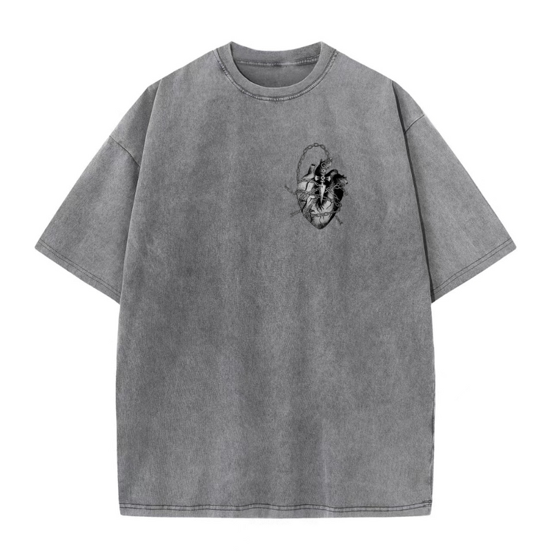 Oversized Streetwear T-Shirt Kurapika Grey Heart - Hunter x Hunter